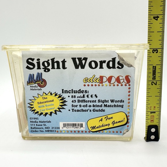 Rare Vintage 1995 MM EduPOGS Sight Words Pogs Education Teaching Reading READ - Picture 7 of 13